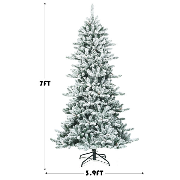 The Holiday Aisle® 7' Green/White Pine Artificial Christmas Tree